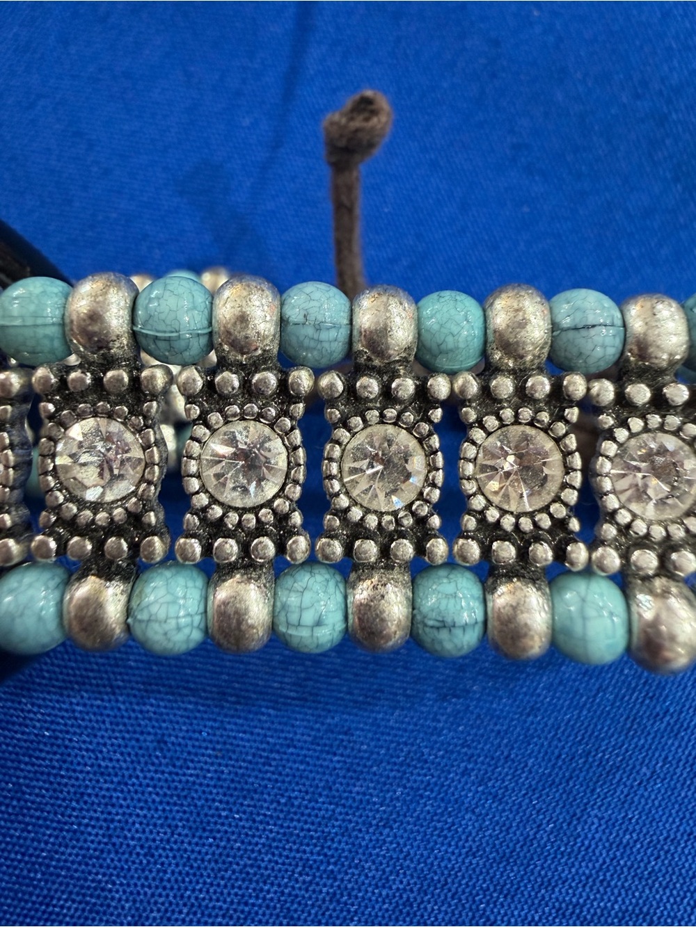 Park Lane Turquoise-Color & Sparkling Stone Adjustable Bracelet